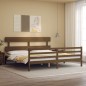 vidaXL Massivholzbett mit Kopfteil Honigbraun 200x200 cm vidaXL Massivholzbett mit Kopfteil Honigbraun 200x200 cm