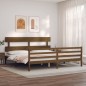 vidaXL Massivholzbett mit Kopfteil Honigbraun 200x200 cm vidaXL Massivholzbett mit Kopfteil Honigbraun 200x200 cm