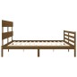 vidaXL Massivholzbett mit Kopfteil Honigbraun 200x200 cm vidaXL Massivholzbett mit Kopfteil Honigbraun 200x200 cm
