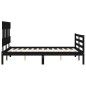 vidaXL Massivholzbett mit Kopfteil Schwarz 140x190 cm vidaXL Massivholzbett mit Kopfteil Schwarz 140x190 cm