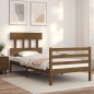 vidaXL Massivholzbett mit Kopfteil Honigbraun 100x200 cm vidaXL Massivholzbett mit Kopfteil Honigbraun 100x200 cm