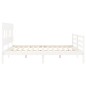 vidaXL Massivholzbett mit Kopfteil Weiß 200x200 cm vidaXL Massivholzbett mit Kopfteil Weiß 200x200 cm