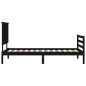 vidaXL Massivholzbett mit Kopfteil Schwarz 90x200 cm vidaXL Massivholzbett mit Kopfteil Schwarz 90x200 cm