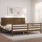 vidaXL Massivholzbett mit Kopfteil Honigbraun 200x200 cm vidaXL Massivholzbett mit Kopfteil Honigbraun 200x200 cm