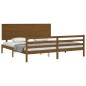 vidaXL Massivholzbett mit Kopfteil Honigbraun 200x200 cm vidaXL Massivholzbett mit Kopfteil Honigbraun 200x200 cm