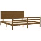 vidaXL Massivholzbett mit Kopfteil Honigbraun 200x200 cm vidaXL Massivholzbett mit Kopfteil Honigbraun 200x200 cm