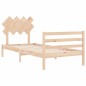 vidaXL Massivholzbett mit Kopfteil 90x200 cm vidaXL Massivholzbett mit Kopfteil 90x200 cm