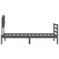 vidaXL Massivholzbett mit Kopfteil Grau 90x200 cm vidaXL Massivholzbett mit Kopfteil Grau 90x200 cm