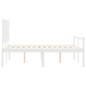 vidaXL Seniorenbett mit Kopfteil 140x190 cm Weiß Massivholz vidaXL Seniorenbett mit Kopfteil 140x190 cm Weiß Massivholz