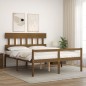 vidaXL Seniorenbett mit Kopfteil Honigbraun Kingsize Massivholz vidaXL Seniorenbett mit Kopfteil Honigbraun Kingsize Massivholz