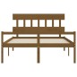 vidaXL Seniorenbett mit Kopfteil Honigbraun Kingsize Massivholz vidaXL Seniorenbett mit Kopfteil Honigbraun Kingsize Massivholz