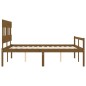 vidaXL Seniorenbett mit Kopfteil Honigbraun Kingsize Massivholz vidaXL Seniorenbett mit Kopfteil Honigbraun Kingsize Massivholz