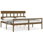 vidaXL Seniorenbett mit Kopfteil 200x200 cm Honigbraun Massivholz vidaXL Seniorenbett mit Kopfteil 200x200 cm Honigbraun Massivholz