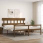 vidaXL Seniorenbett mit Kopfteil 200x200 cm Honigbraun Massivholz vidaXL Seniorenbett mit Kopfteil 200x200 cm Honigbraun Massivholz
