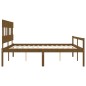 vidaXL Seniorenbett mit Kopfteil 200x200 cm Honigbraun Massivholz vidaXL Seniorenbett mit Kopfteil 200x200 cm Honigbraun Massivholz