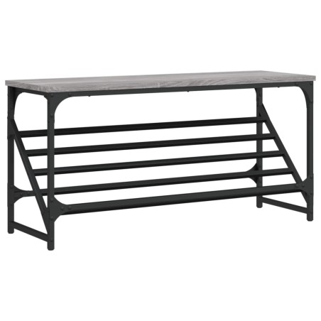 vidaXL Schuhregal Grau Sonoma 90x30x45 cm Holzwerkstoff