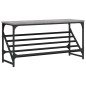 vidaXL Schuhregal Grau Sonoma 90x30x45 cm Holzwerkstoff vidaXL Schuhregal Grau Sonoma 90x30x45 cm Holzwerkstoff