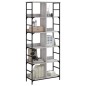 vidaXL Bücherregal Grau Sonoma 78,5x33x188,5 cm Holzwerkstoff vidaXL Bücherregal Grau Sonoma 78,5x33x188,5 cm Holzwerkstoff