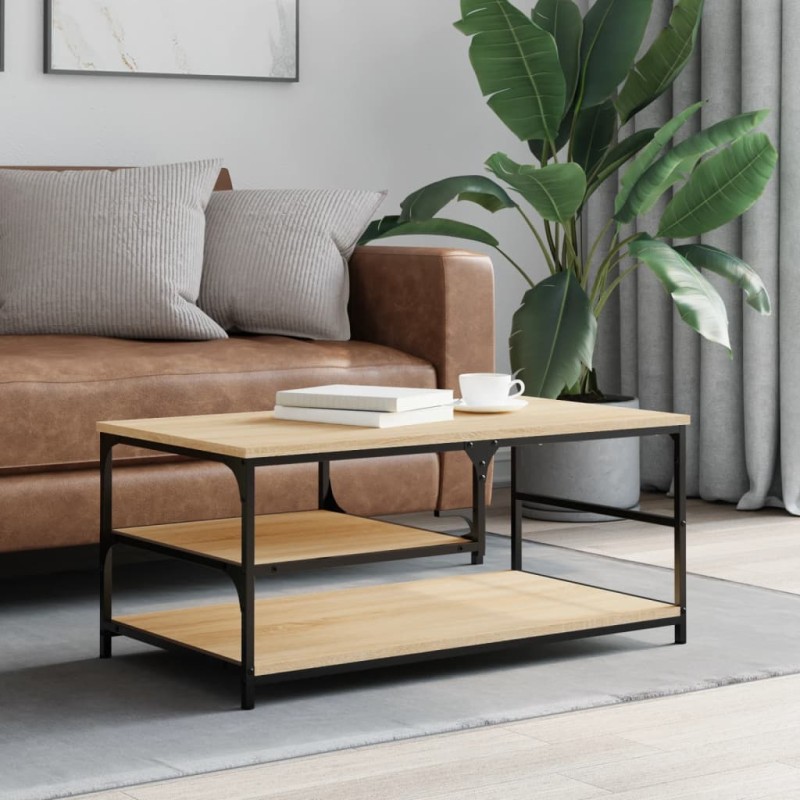 vidaXL Couchtisch Sonoma-Eiche 90x49x40 cm Holzwerkstoff vidaXL Couchtisch Sonoma-Eiche 90x49x40 cm Holzwerkstoff