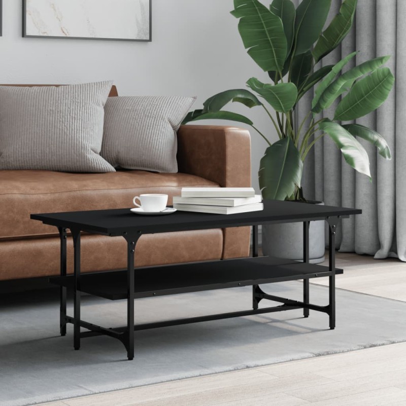vidaXL Couchtisch Schwarz 100x50x40 cm Holzwerkstoff vidaXL Couchtisch Schwarz 100x50x40 cm Holzwerkstoff