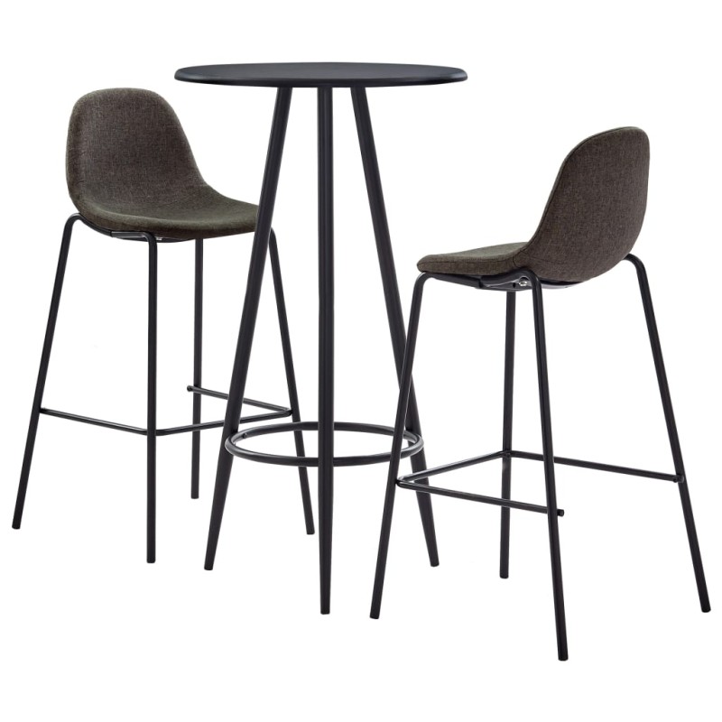 3-tlg. Bar-Set Stoff Dunkelgrau 3-tlg. Bar-Set Stoff Dunkelgrau