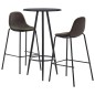 3-tlg. Bar-Set Stoff Dunkelgrau 3-tlg. Bar-Set Stoff Dunkelgrau