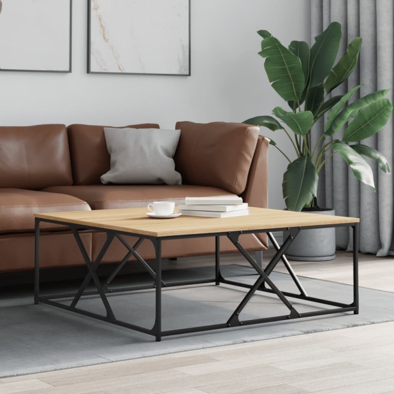 vidaXL Couchtisch Sonoma-Eiche 100x100x40 cm Holzwerkstoff vidaXL Couchtisch Sonoma-Eiche 100x100x40 cm Holzwerkstoff