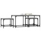 vidaXL Satztische 3 Stk. Grau Sonoma Holzwerkstoff vidaXL Satztische 3 Stk. Grau Sonoma Holzwerkstoff