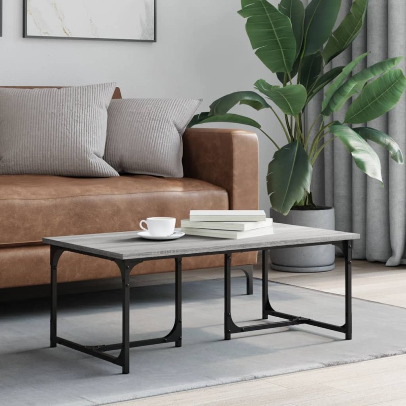 vidaXL Couchtisch Grau Sonoma 90x50x35 cm Holzwerkstoff vidaXL Couchtisch Grau Sonoma 90x50x35 cm Holzwerkstoff