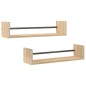 vidaXL Wandregale mit Stangen 2 Stk. Sonoma-Eiche 60x16x14 cm vidaXL Wandregale mit Stangen 2 Stk. Sonoma-Eiche 60x16x14 cm