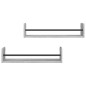 vidaXL Wandregale mit Stangen 2 Stk. Grau Sonoma 60x16x14 cm vidaXL Wandregale mit Stangen 2 Stk. Grau Sonoma 60x16x14 cm