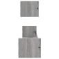 vidaXL Wandregale mit Stangen 2 Stk. Grau Sonoma 80x16x14 cm vidaXL Wandregale mit Stangen 2 Stk. Grau Sonoma 80x16x14 cm
