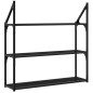 vidaXL Wandregal 3 Fächer Schwarz 80x21x78,5 cm Holzwerkstoff vidaXL Wandregal 3 Fächer Schwarz 80x21x78,5 cm Holzwerkstoff
