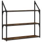 vidaXL Wandregal 3 Fächer Räuchereiche 80x21x78,5 cm Holzwerkstoff vidaXL Wandregal 3 Fächer Räuchereiche 80x21x78,5 cm Holzwerkstoff