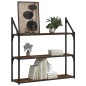 vidaXL Wandregal 3 Fächer Räuchereiche 80x21x78,5 cm Holzwerkstoff vidaXL Wandregal 3 Fächer Räuchereiche 80x21x78,5 cm Holzwerkstoff