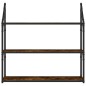 vidaXL Wandregal 3 Fächer Räuchereiche 80x21x78,5 cm Holzwerkstoff vidaXL Wandregal 3 Fächer Räuchereiche 80x21x78,5 cm Holzwerkstoff