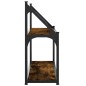 vidaXL Wandregal 2 Fächer Räuchereiche 60x21x51 cm Holzwerkstoff vidaXL Wandregal 2 Fächer Räuchereiche 60x21x51 cm Holzwerkstoff
