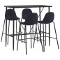vidaXL 5-tlg. Bar-Set Stoff Schwarz vidaXL 5-tlg. Bar-Set Stoff Schwarz