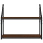 vidaXL Wandregal 2 Fächer Braun Eichen-Optik 60x21x51 cm Holzwerkstoff vidaXL Wandregal 2 Fächer Braun Eichen-Optik 60x21x51 cm Holzwerkstoff