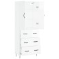 vidaXL Highboard Hochglanz-Weiß 69,5x34x180 cm Holzwerkstoff vidaXL Highboard Hochglanz-Weiß 69,5x34x180 cm Holzwerkstoff