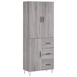 vidaXL Highboard Grau Sonoma 69,5x34x180 cm Holzwerkstoff