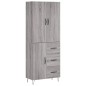 vidaXL Highboard Grau Sonoma 69,5x34x180 cm Holzwerkstoff vidaXL Highboard Grau Sonoma 69,5x34x180 cm Holzwerkstoff