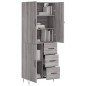 vidaXL Highboard Grau Sonoma 69,5x34x180 cm Holzwerkstoff vidaXL Highboard Grau Sonoma 69,5x34x180 cm Holzwerkstoff