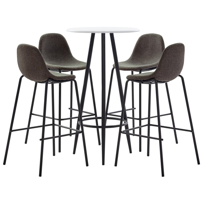 5-tlg. Bar-Set Stoff Dunkelgrau 5-tlg. Bar-Set Stoff Dunkelgrau