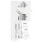 vidaXL Highboard Weiß 69,5x34x180 cm Holzwerkstoff vidaXL Highboard Weiß 69,5x34x180 cm Holzwerkstoff