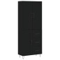 vidaXL Highboard Schwarz 69,5x34x180 cm Holzwerkstoff vidaXL Highboard Schwarz 69,5x34x180 cm Holzwerkstoff