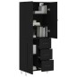 vidaXL Highboard Schwarz 69,5x34x180 cm Holzwerkstoff vidaXL Highboard Schwarz 69,5x34x180 cm Holzwerkstoff