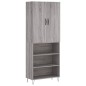 vidaXL Highboard Grau Sonoma 69,5x34x180 cm Holzwerkstoff vidaXL Highboard Grau Sonoma 69,5x34x180 cm Holzwerkstoff