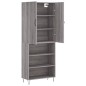 vidaXL Highboard Grau Sonoma 69,5x34x180 cm Holzwerkstoff vidaXL Highboard Grau Sonoma 69,5x34x180 cm Holzwerkstoff