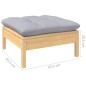 vidaXL 6-tlg. Garten-Lounge-Set mit Grauen Kissen Kiefernholz vidaXL 6-tlg. Garten-Lounge-Set mit Grauen Kissen Kiefernholz